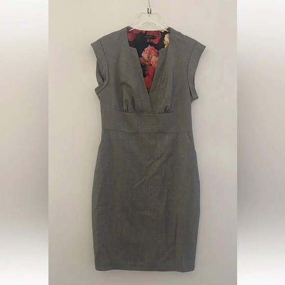 Ted Baker Micro Plaid Sheath‎ Dress Career Womens Size EU3 US 8 (548) - Picture 1 of 5